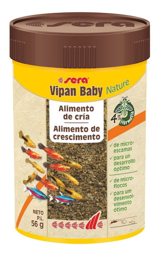 Sera Vipan Baby Nature 56gr Mini Hojuelas Peces Pequeños
