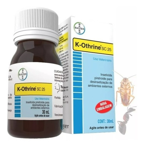 K-othrine Sc 25 Bayer 30ml - Baratas-formigas-moscas-mosquit