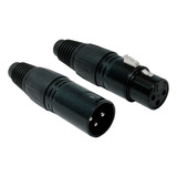 Par De Conectores Xlr Canon Metalico Alta Calidad