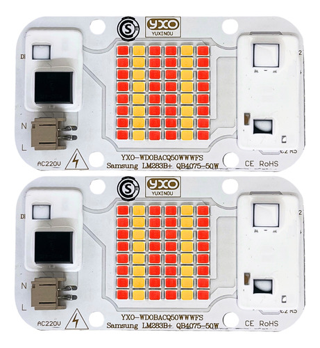 X2 Led Yxo 50w Samsung Quantum Full Spectrum Y Calido 220v