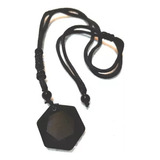 Collar De Obsidiana Estrella De David Hexagonal, Amuleto