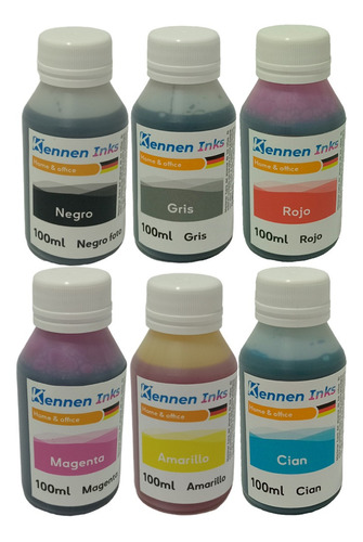 Tinta Kennen Inks Huv Para Canon Gi13 G510 610 Combo 6x100ml