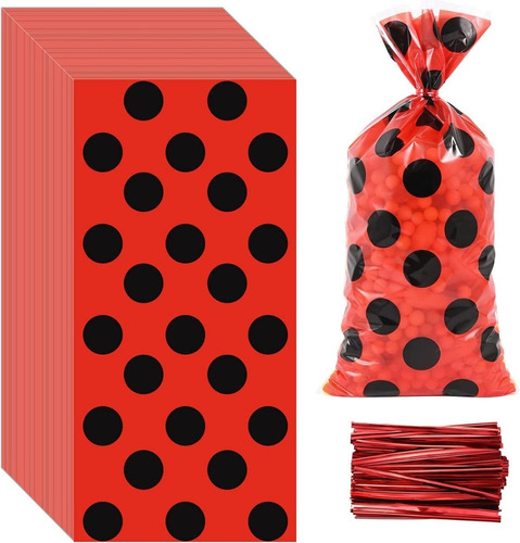 Bolsa De Celofan Decorada Lady Bug Aguinaldo Dulces Catarina