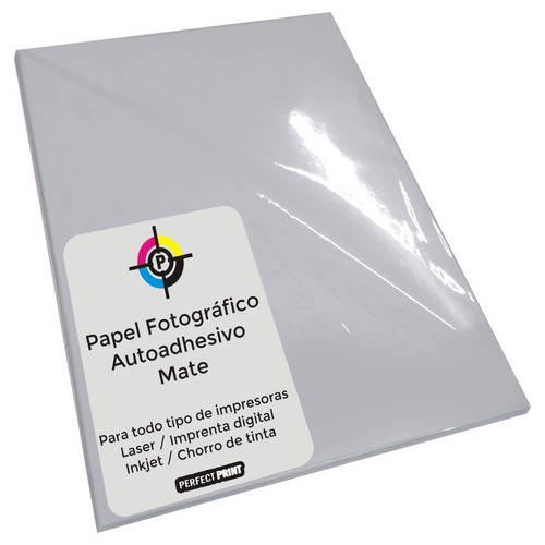 Papel Fotografico Autoadhesivo A4 Mate 100 Hojas 110gr Apto Impresoras Inkjet Y Laser