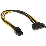 Cable Sata De 15 Pines A 6 Pines Monoprice De 0.67 Pies