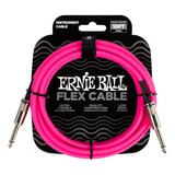 Ernie Ball Flex Cable De Instrumento Recto/recto 10ft - Rosa
