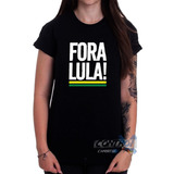 Camiseta Fora Lula Feminina Camisa Baby Look