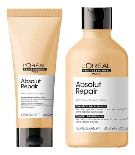 Kit Loreal Absolut Repair Gold Quinoa Sh 300ml E Cond 200ml