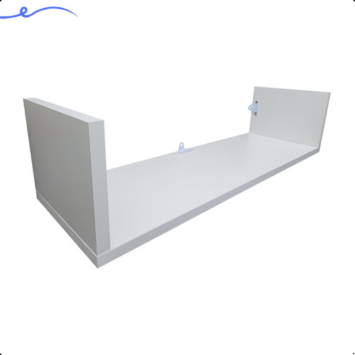 Prateleira Em U 60x20 Madeira Mdf Branco C/suporte