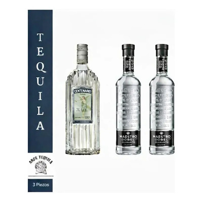 Paquete 2 Tequila Dobel Diamante Y 1 Centenario Plata 700ml | Envío gratis