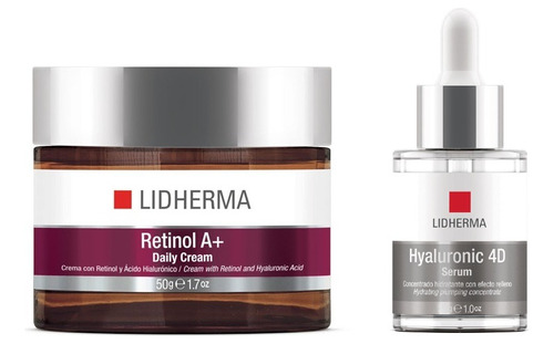 Retinol A+ Daily Cream + Hyaluronic 4d Serum Lidherma 
