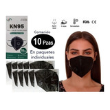 Caja Con 10 Cubrebocas Tapabocas Azul Claro Kn95 Con Válvula