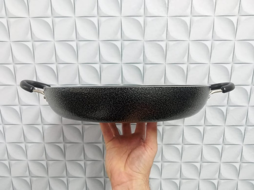 Frigideira Grande Paella Wok Teflon 30 Cm+tampa * Disponível