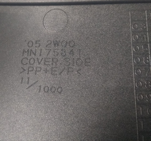 Tapa Izquierda Parachoque Trasero Outlander Cu5w 2003-2008 Foto 3