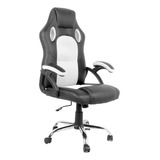 Silla De Escritorio Ph Import Hawk Gamer Ergonómica  Negra Y Blanca Con Tapizado De Mesh