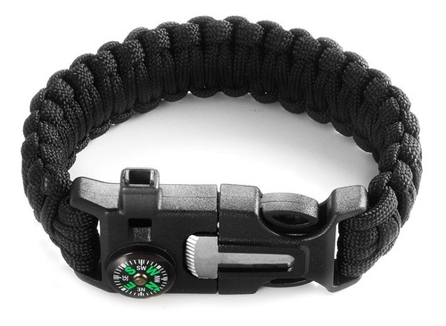 Pulsera Paracord De Supervivencia Camping Silbato Fuego Xto