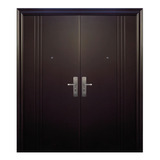 Puerta De Seguridad Xe 3l Doble Aper Izq Acero 100% Ch Color Chocolate