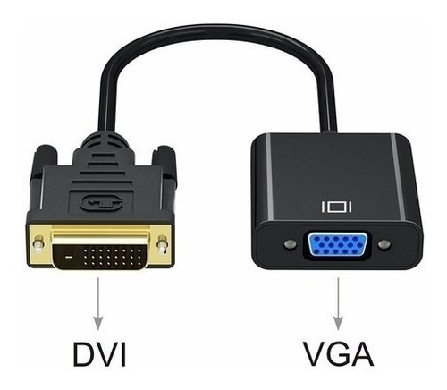 Conversor Adaptador Macho Dvi-d Para Vga Fêmea Ativo 15 Pin 