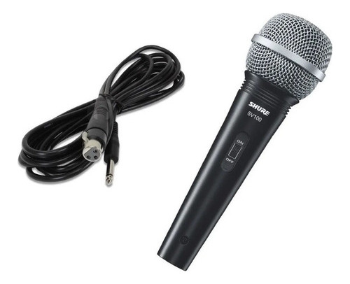 Microfone Multifuncional De Mão Shure Sv100