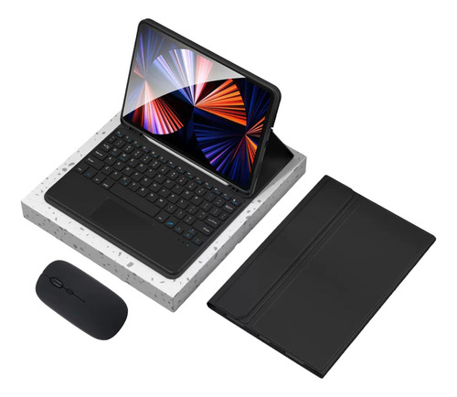 Capa+ Teclado Touchpad+ Mouse Bluetooth Para iPad 7/8/9 10.2