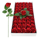 Pack 50 Unid Rosas De Jabón Para Decoraciones - Elegir Color