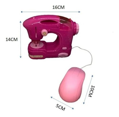 Máquina De Coser Para Niñas Con Luz Movimiento Color,rosado