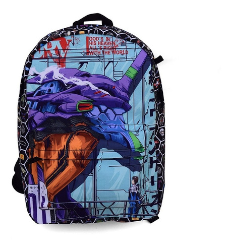 Mochila Azul Eva 01 Evangelion Anime Backpack