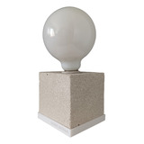 Velador Industrial Globo Blanco 120 Piedra  Lampara Y Dimmer