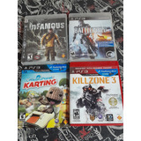 Juegos Play 3:  Infamous Battlefield Killzone3 Y Karting 