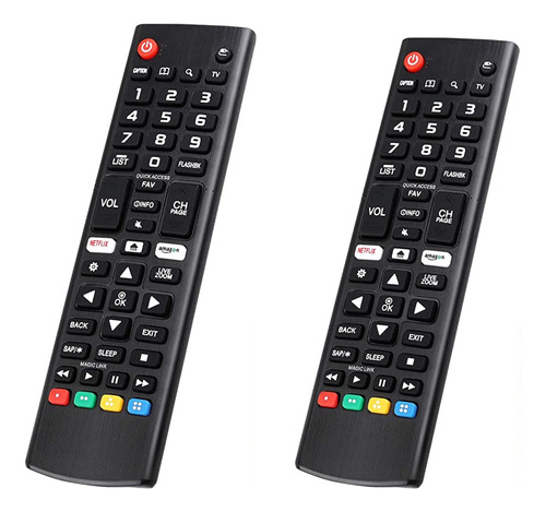 Kit 2 Controle Remoto Smart Universal Para Tv  LG Netflix