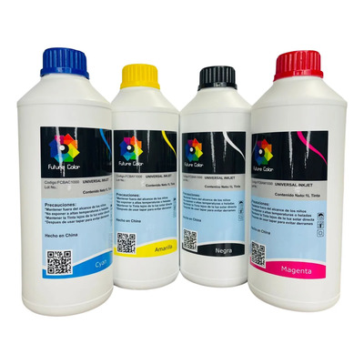 4 Tinta Litro Uso Dye Epson Hp Brother Canon 1 Por Color | Meses sin interés