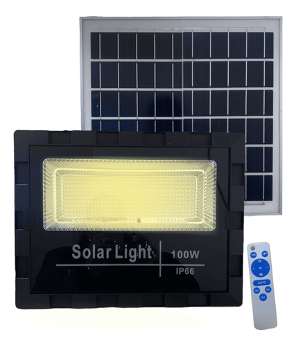 Reflector Solar Led 100w Luz Calida 3000k