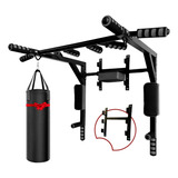 Barra Dominadas Roja Multi Gym Crossfit Uso Rudo Color Negro