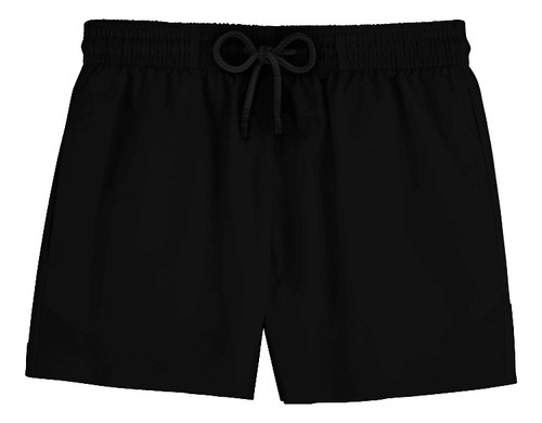 Short Bermuda Masculino Preto Básico Praia