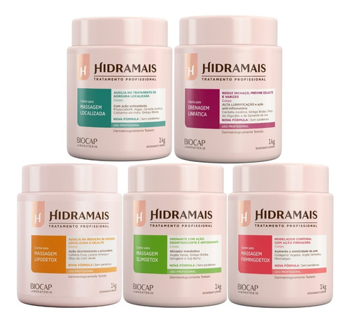 Kit Hidramais Profissional Lipo+slim+dren.+localiz.+firming