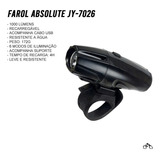 Farol Para Bike Absolute Jy-7026 1000 Lúmens Usb Led 12x