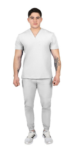 Pijama Medico Quirurgica Jogger Hombre Blanco