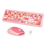 Teclado Y Mouse Inalámbricos Dilter/rosa