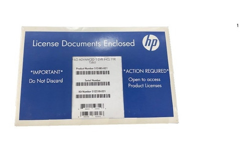 Licença De Servidor Advanced Hp Ilo 512485-b21