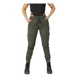 Pantalón Mujer Jogger Cargo Babucha Gabardina Elastizada