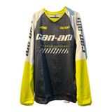 Jersey Pechera Rompimientos Can-am Gris Obscuro Amarillo