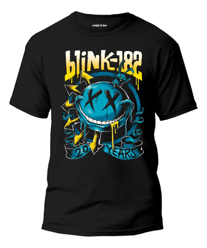 Remera Unisex Negra/blanca Blink 182 20años 100% Algodón Dtg