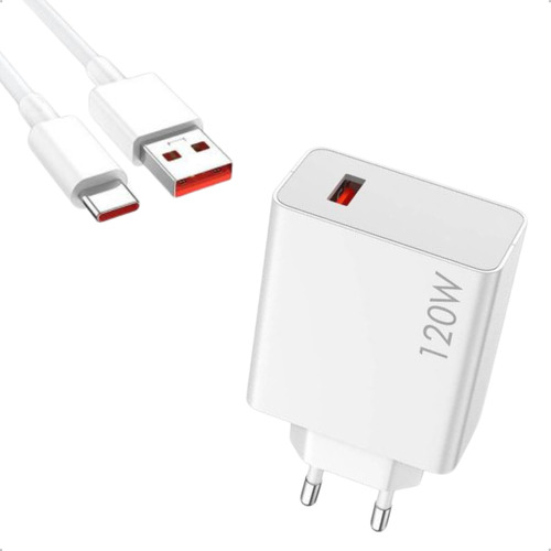 Carregador Turbo Usb-c Para Xiaomi 120w Tipo C Ultra Rapido