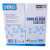 Cabo De Rede Cat5e Blindado Stp 100% Cobre Anatel 305 Metros