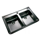 Pileta De Cocina Bacha Johnson Acero Quadra Q084a Brillosa