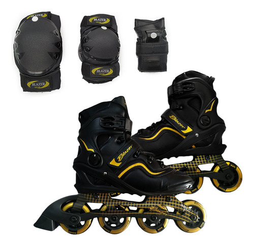 Patines Fitness Riel D Aluminio Profesional + Protecciones