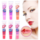 Labial Tinta Indeleble Larga Duración Peel Off Lip Gloss Acabado Sexy Red Color A Escoger