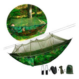 Hamaca Portatil De Camping Con Mosquitero Camuflaje