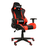 Silla Butaca Para Escritorio Ergonómica Gamer - Goodplay Color Rojo Material Del Tapizado Cuero Sintético