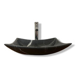 Lavabo Ovalin De Mármol Tipo Pañuelo 45x35cm Negro Monterrey